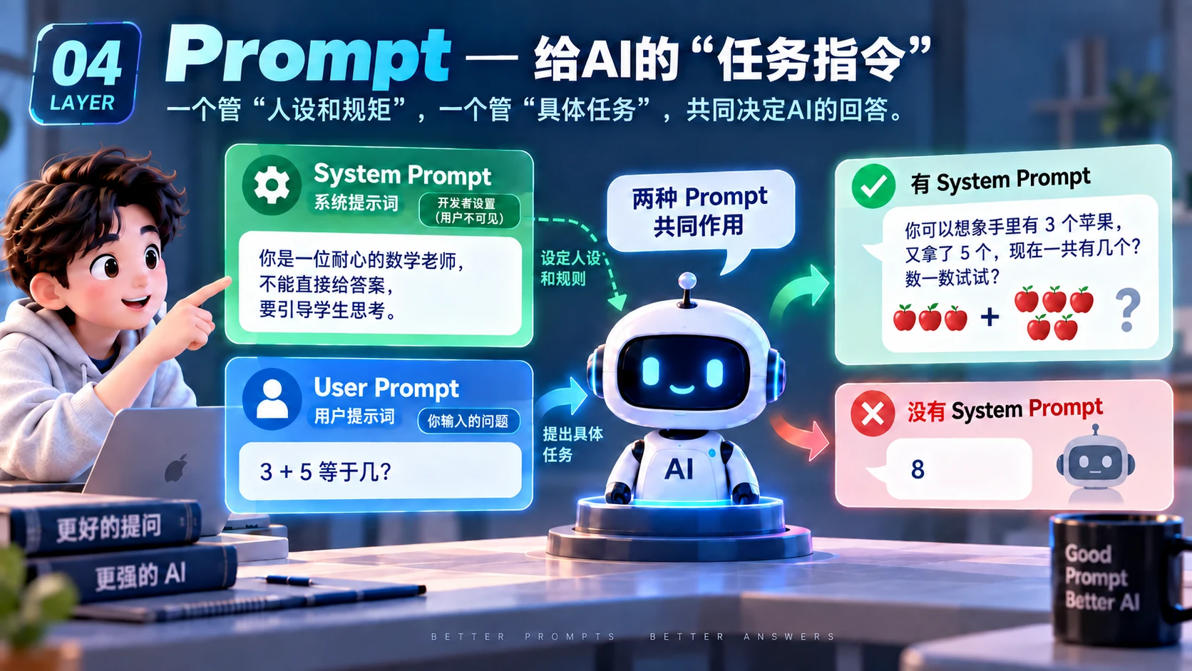 原 PPT 第 7 页:System Prompt 与 User Prompt