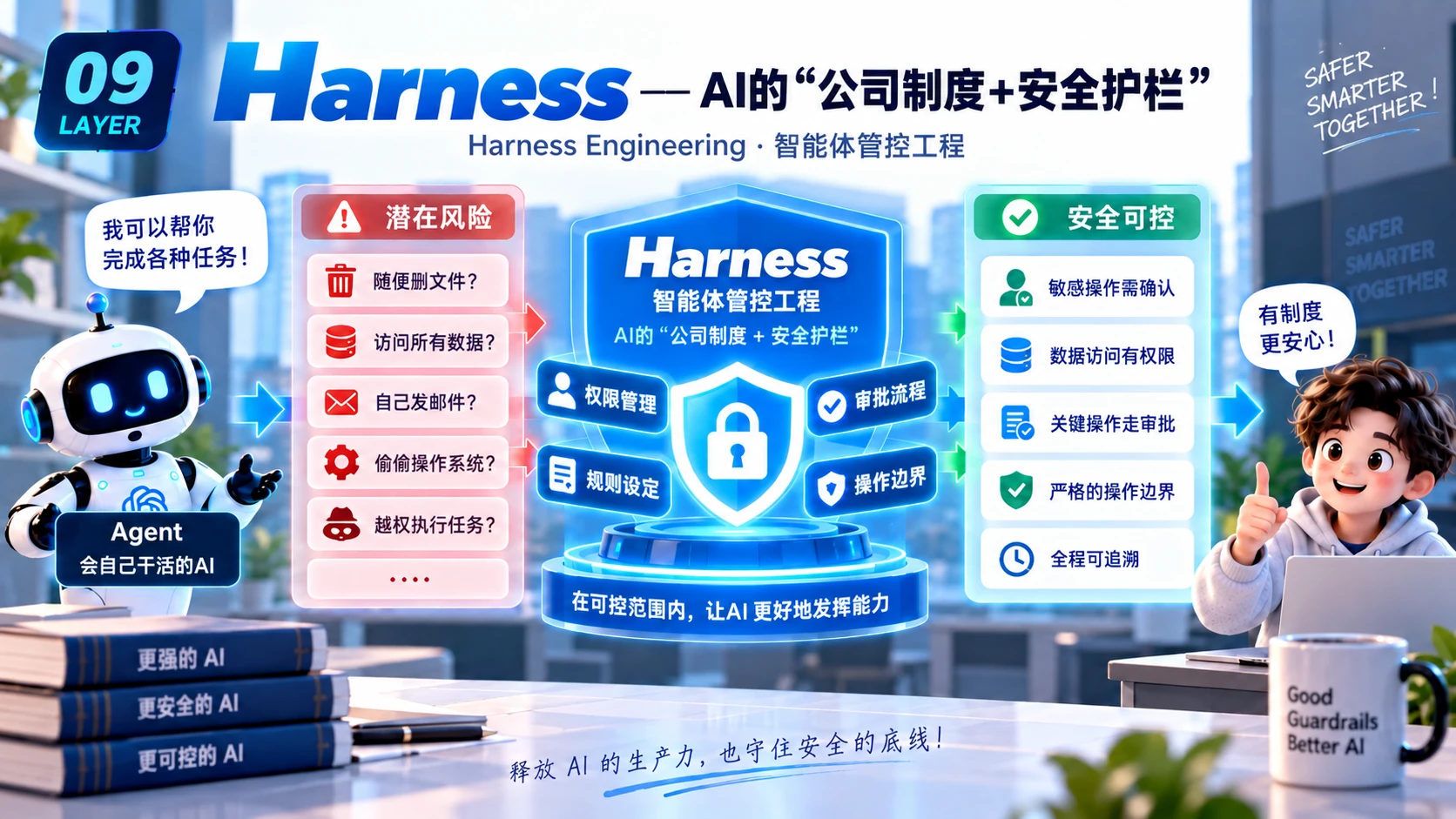 原 PPT 第 13 页:Harness:AI 的公司制度与安全护栏